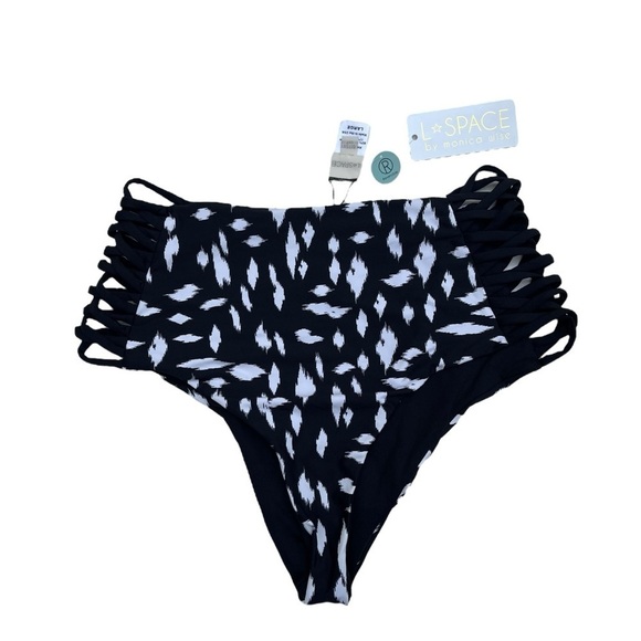 L*SPACE x REVOLVE Tigress Reversible Bikini Bottom in Black - Picture 3 of 9